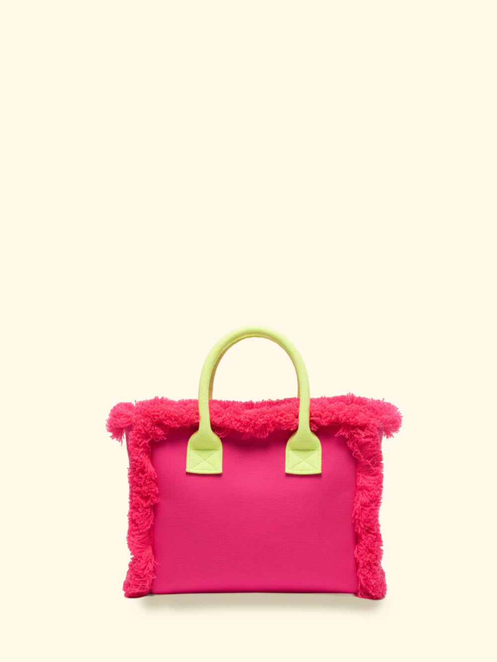 Donna Borsa Cesto FK Fuxia Cotone Zip e Tracolla Removibile