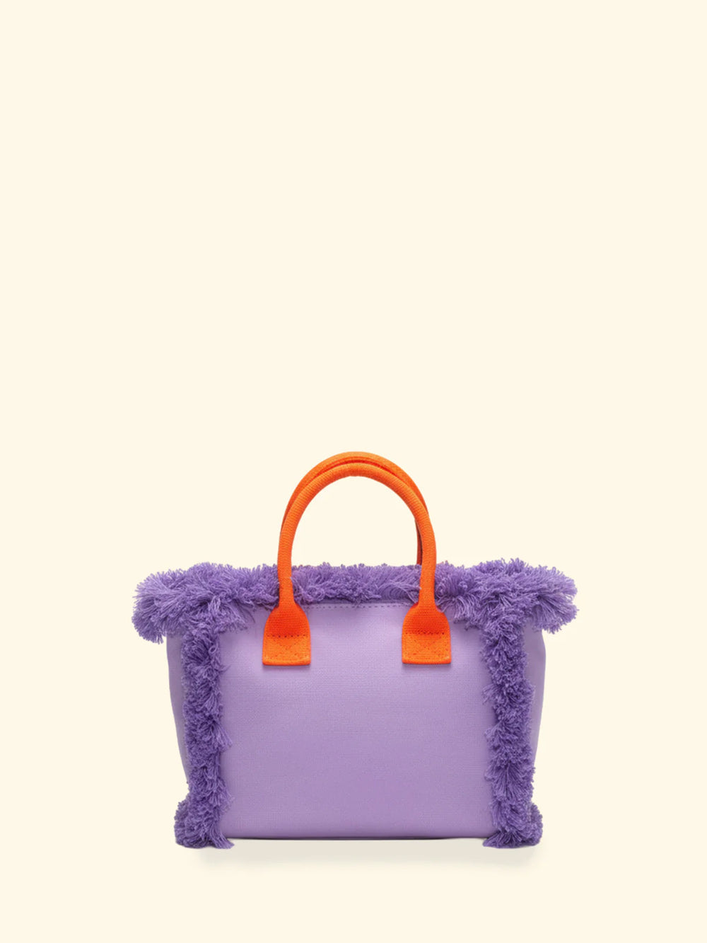 Donna Borsa Cesto FK Violet Cotone Zip e Tracolla Removibile
