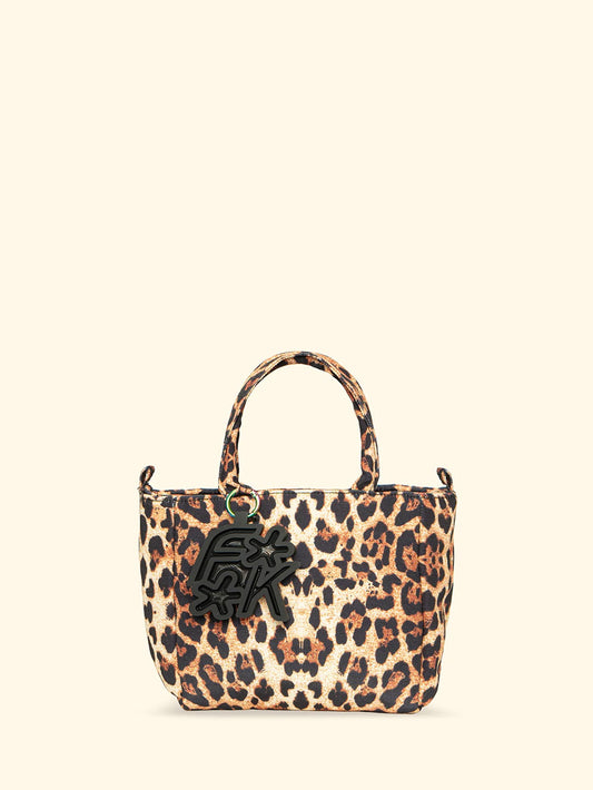 Donna Mini Bag FK Fantasia Animalier con Tracolla Removibile