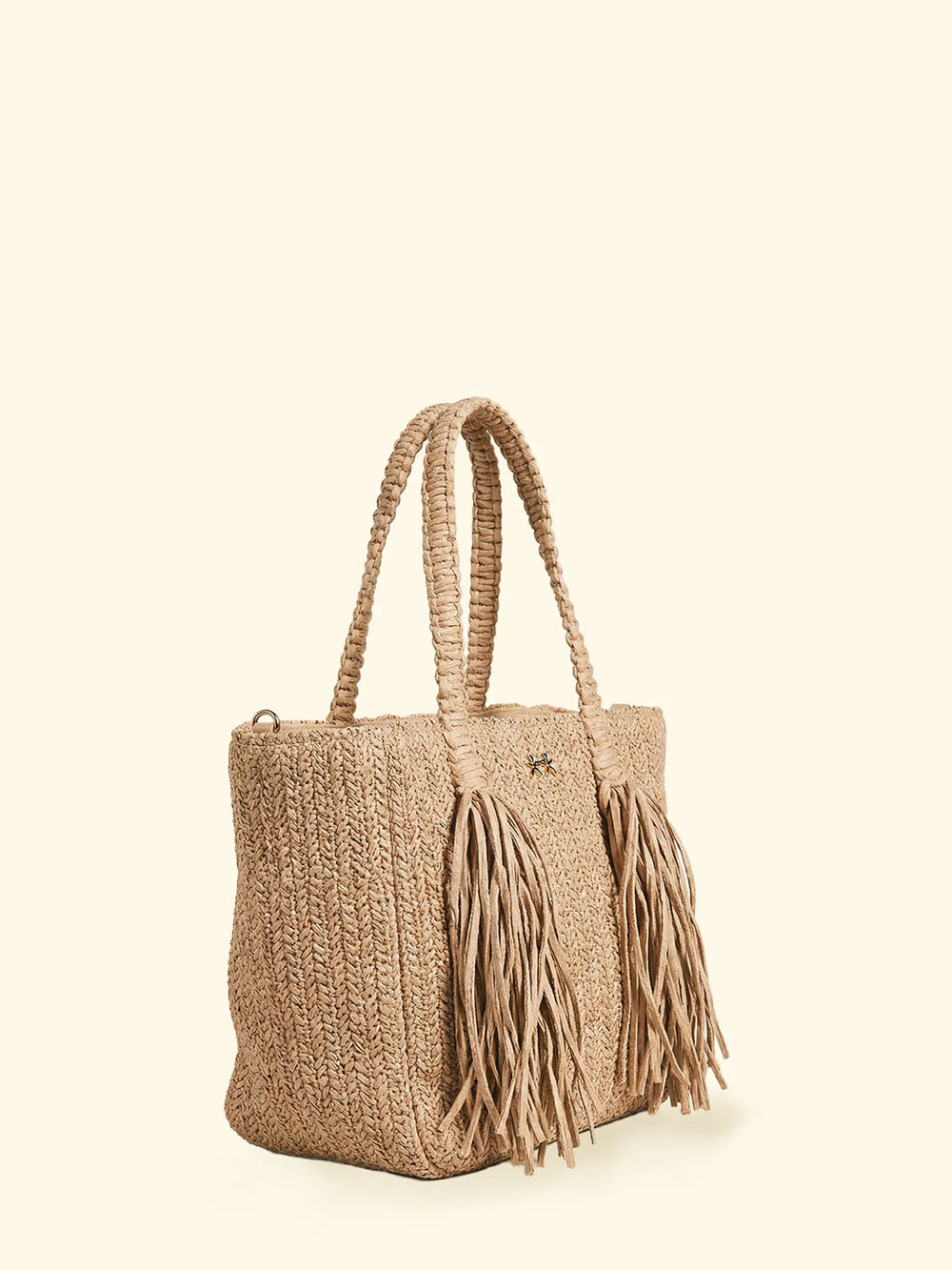 Donna Mini Bag FK Paglia Frange Tracolla