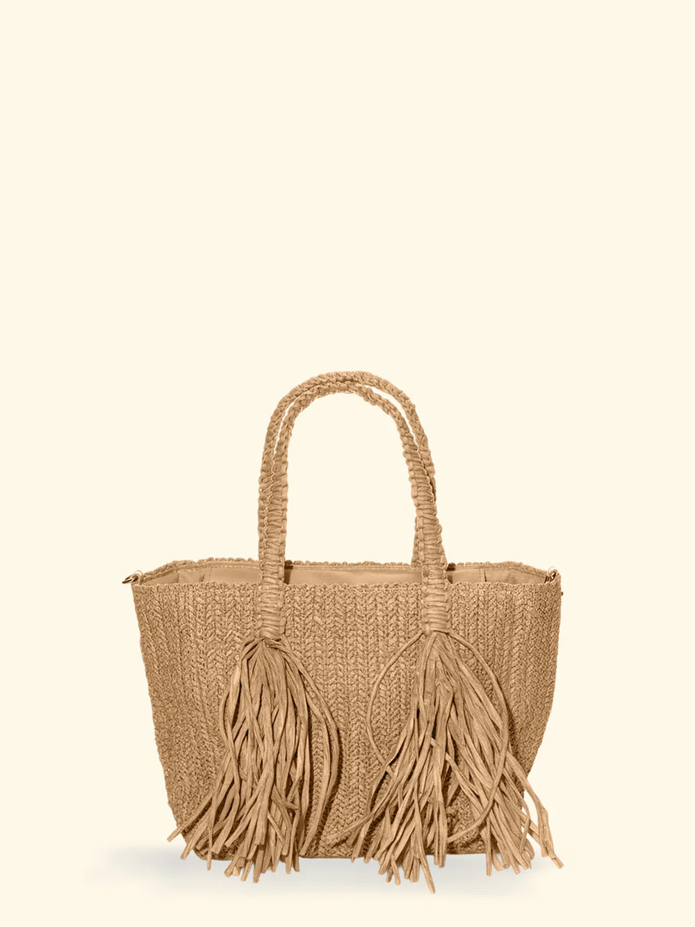 Donna Mini Bag FK Paglia Frange Tracolla