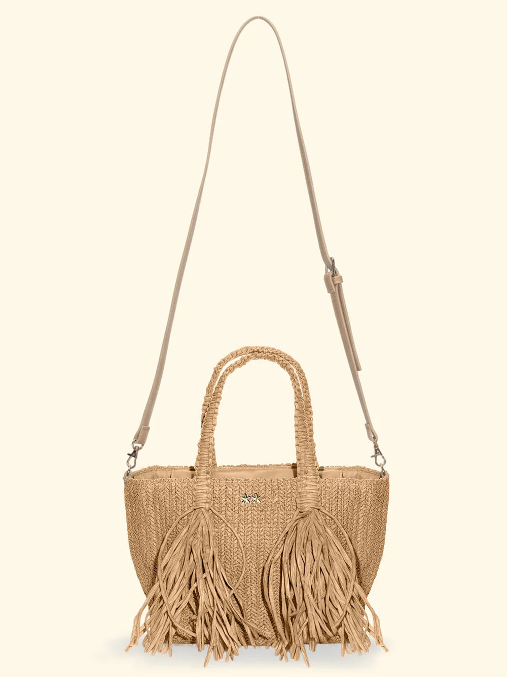 Donna Mini Bag FK Paglia Frange Tracolla