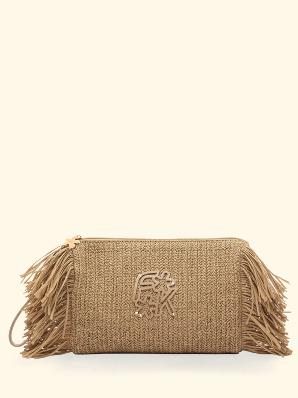 Donna Maxi Pochette FK Paglia Frange Laterali
