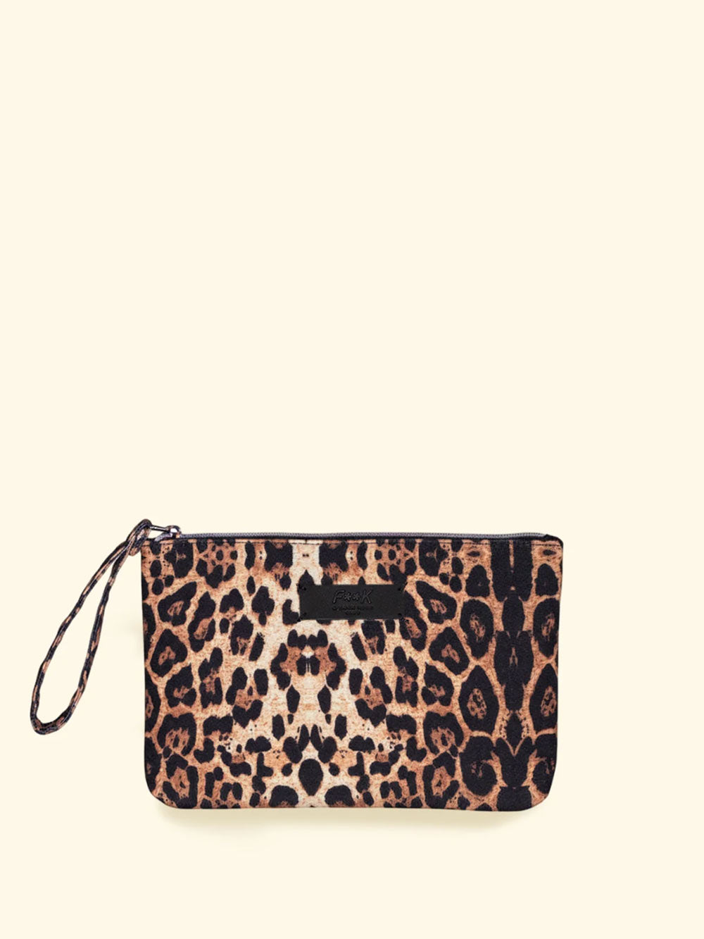 Donna Mini Pochette FK Tessuto Animalier Leopardato