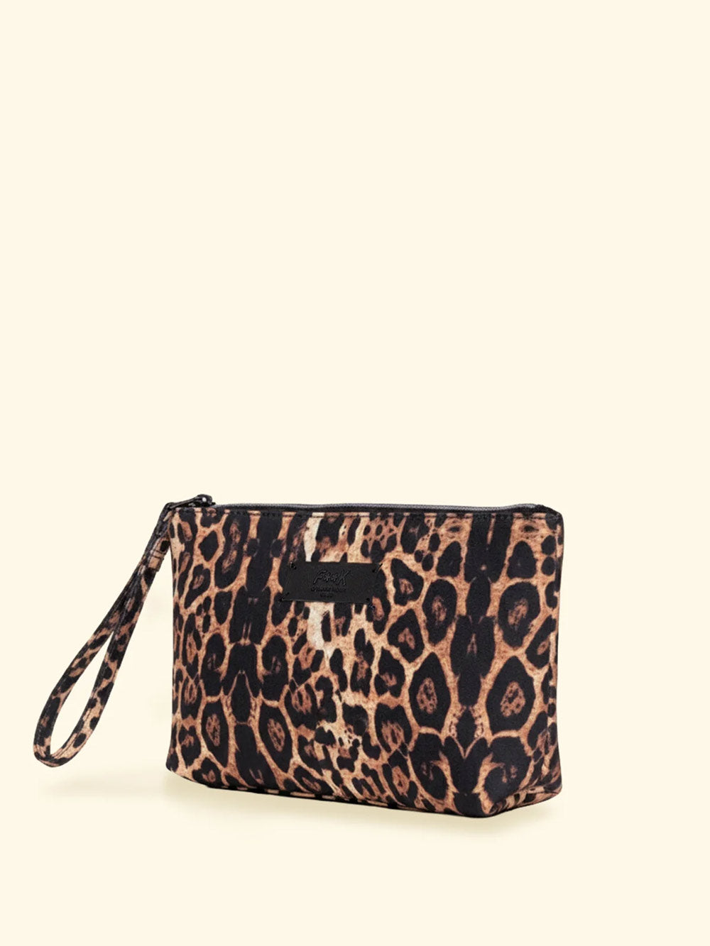 Donna Mini Pochette FK Tessuto Animalier Leopardato