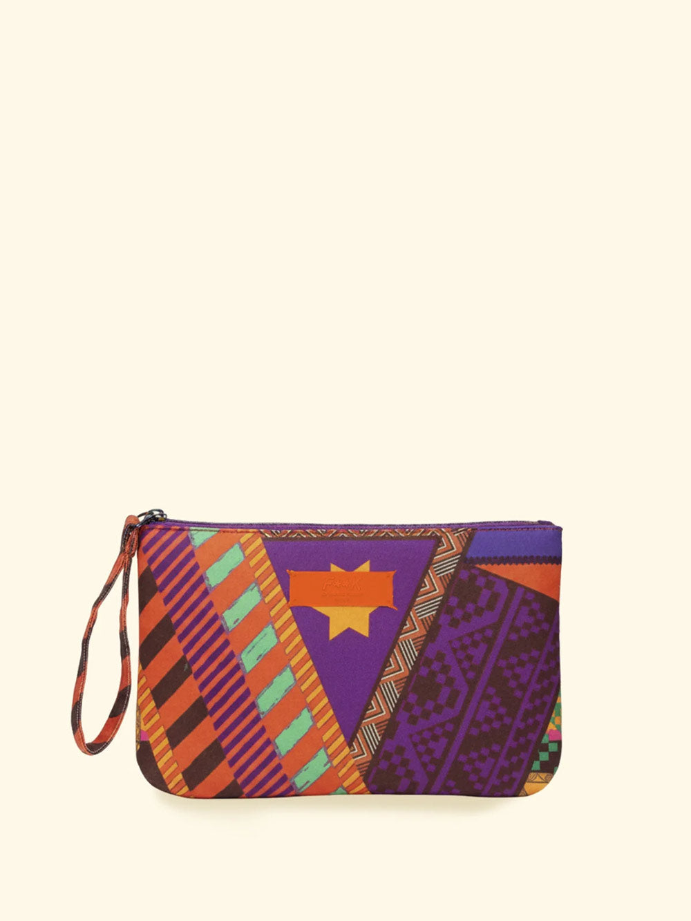 Donna Mini Pochette FK Tessuto Fantasia Etnica