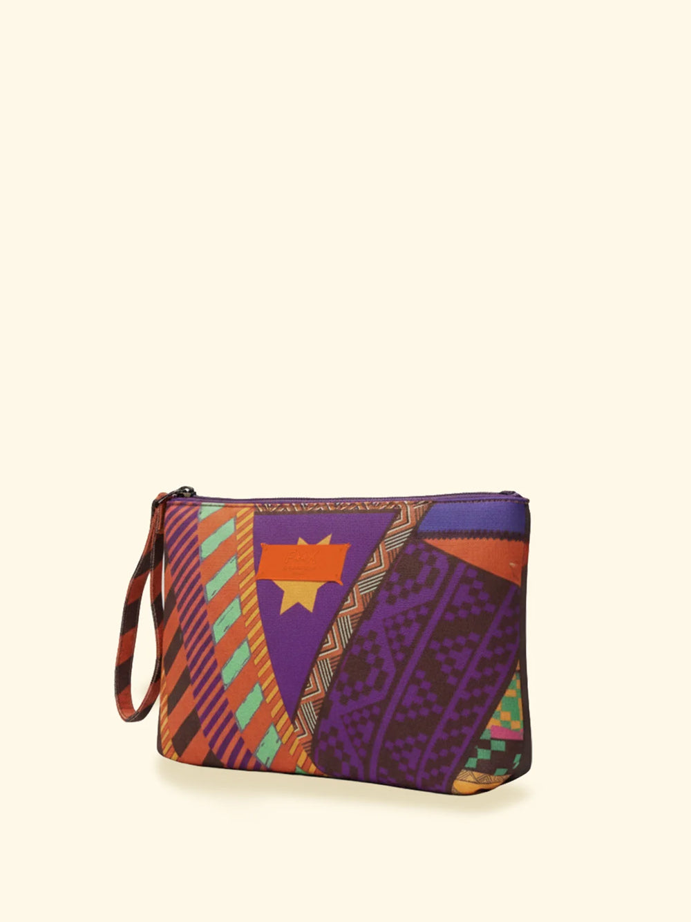 Donna Mini Pochette FK Tessuto Fantasia Etnica