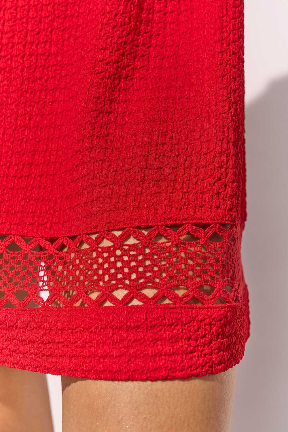 Maryan Mehlhorn - Kaftano con inserti in pizzo macramé geometrico