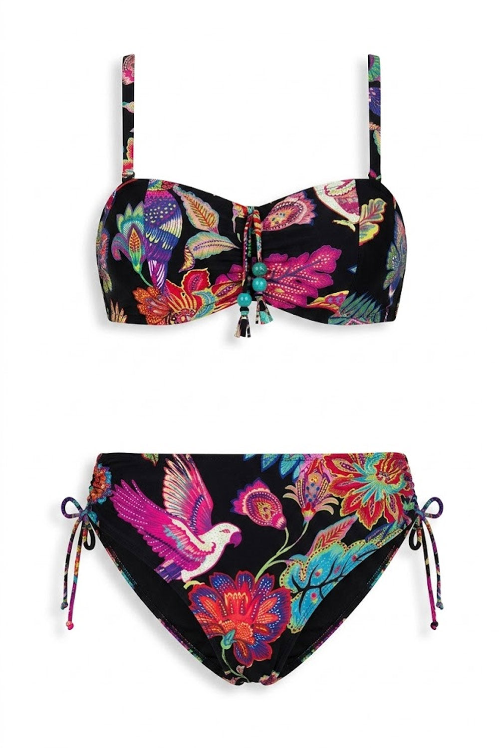 Donna Bikini Rosa Faia Top Ella Slip Anny Coppa D Fantasia Tropicale Nera