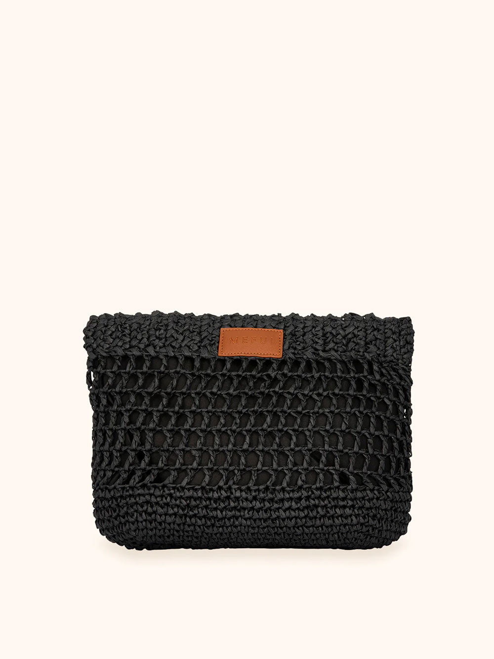 Donna Maxi Pochette Me Fui Rafia Nero Magnete