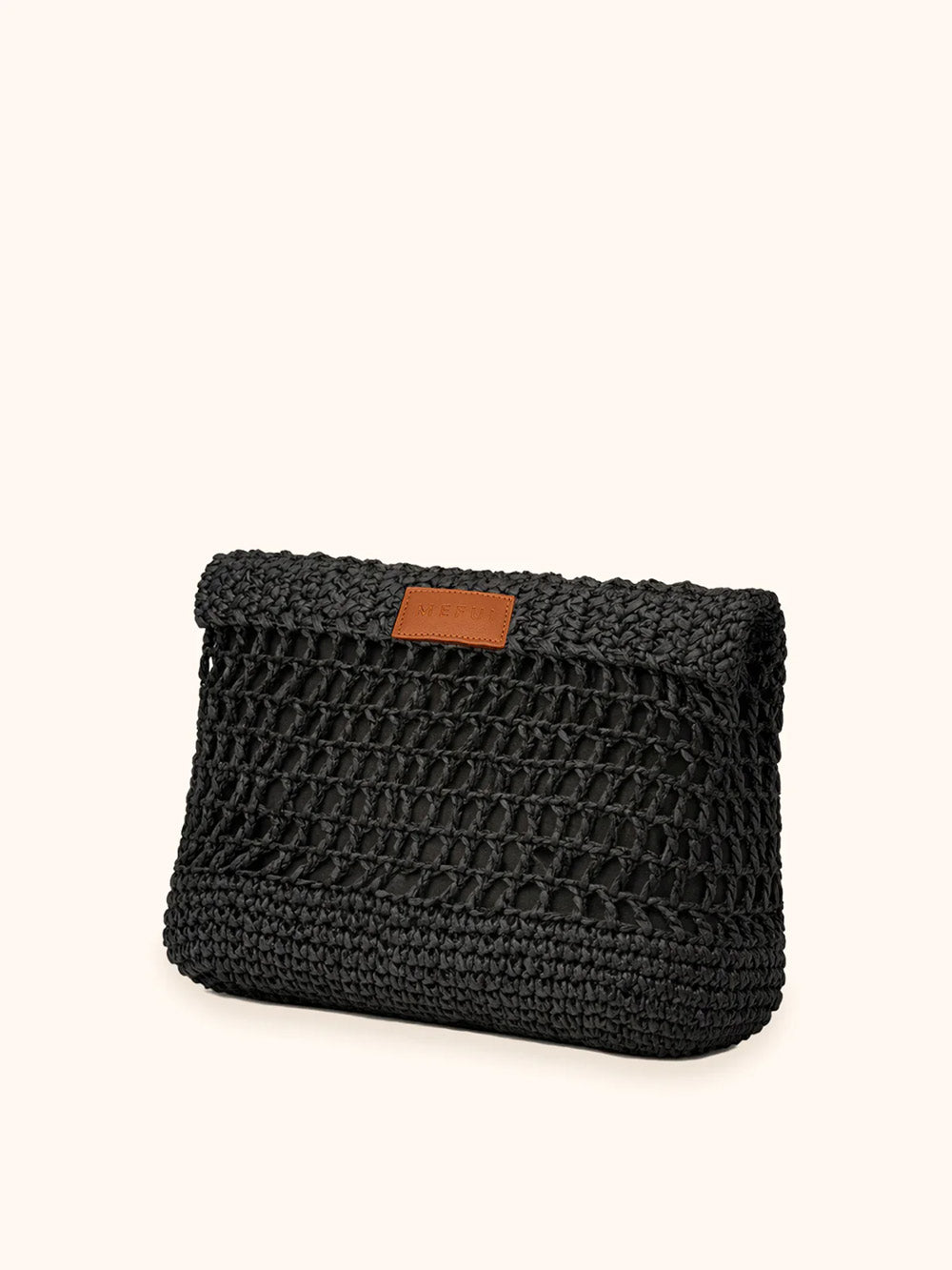 Donna Maxi Pochette Me Fui Rafia Nero Magnete
