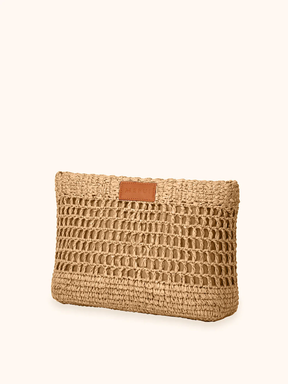 Donna Maxi Pochette Me Fui Rafia Marrone Chiaro Magnete