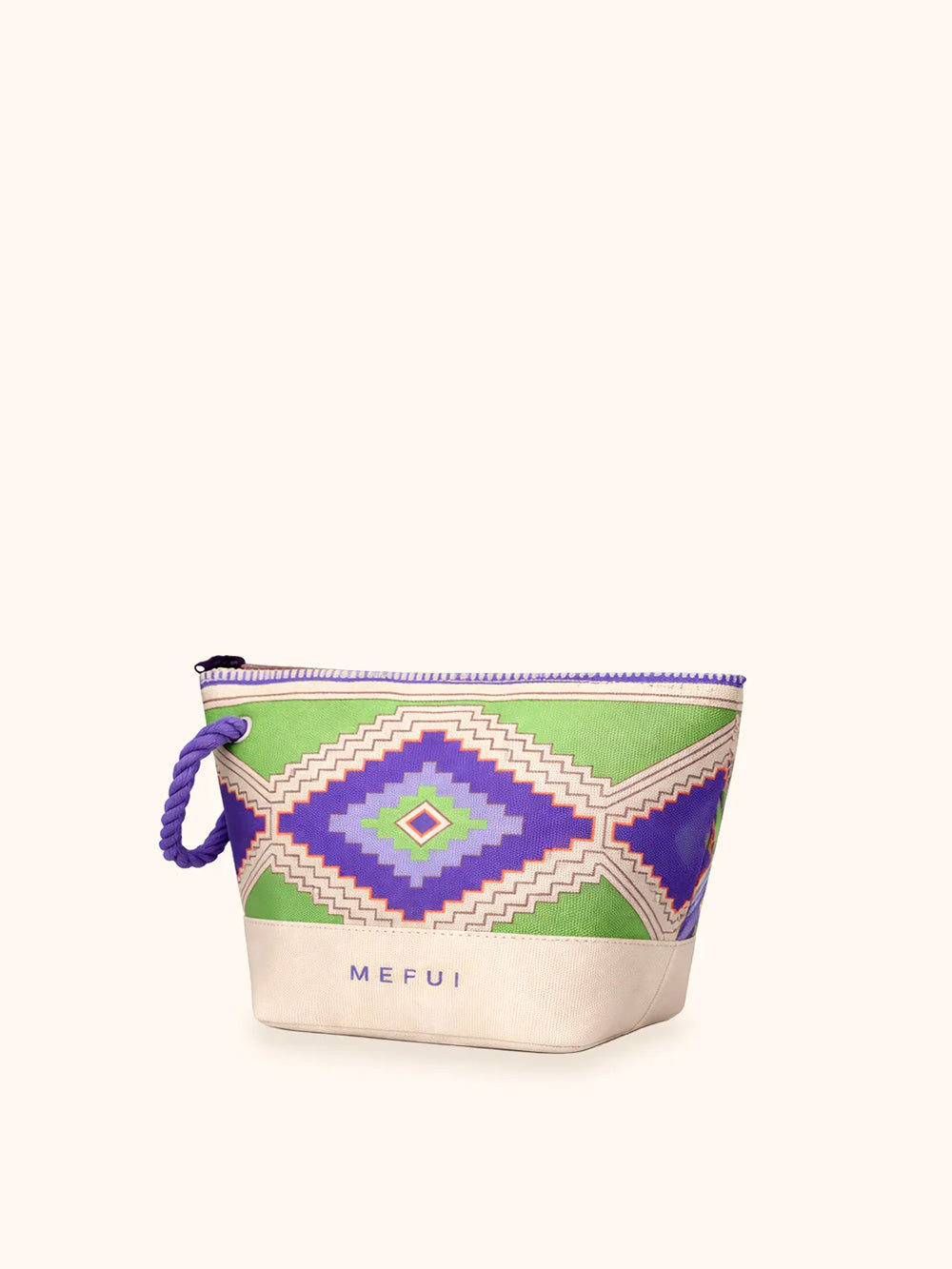 Donna Pochette Me Fui Fantasia Geometrica Green Zip Laccetto