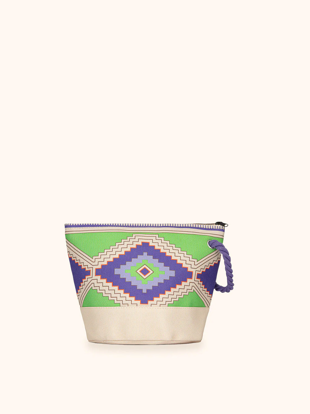 Donna Pochette Me Fui Fantasia Geometrica Green Zip Laccetto