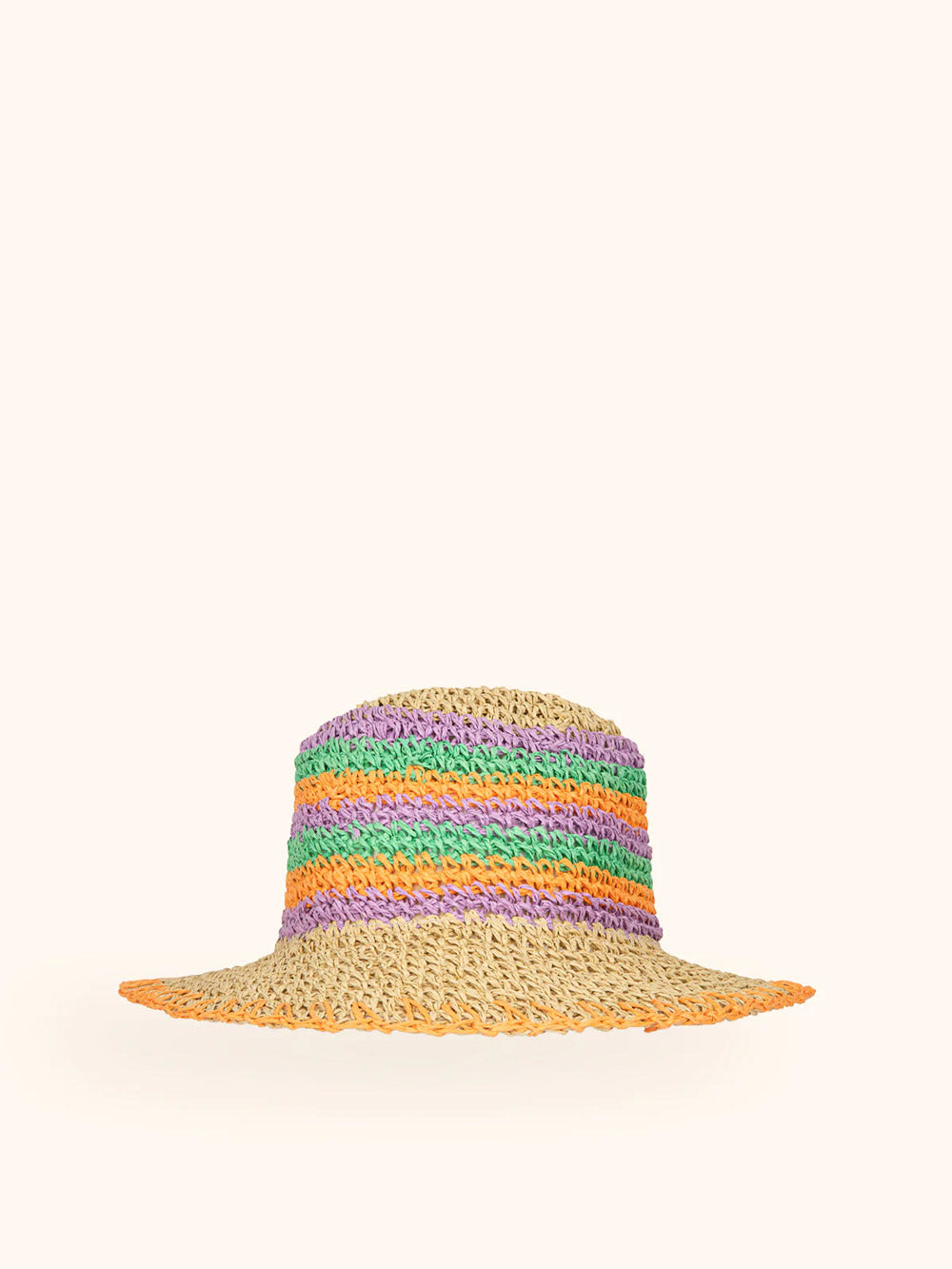 Donna Cappello Me Fui Paglia Beige Multicolor Tesa Media