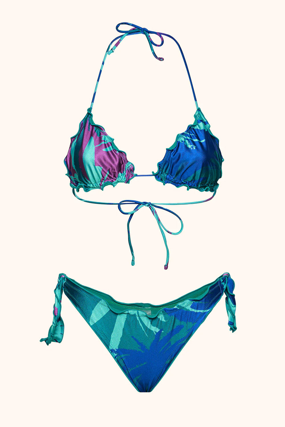 Donna Bikini Me Fui Triangolo Lycra Lucida Slip Nodi Fantasy