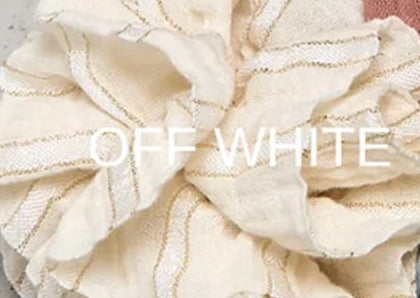 FLOWER LUREX DECORATIVE OFF WHITE