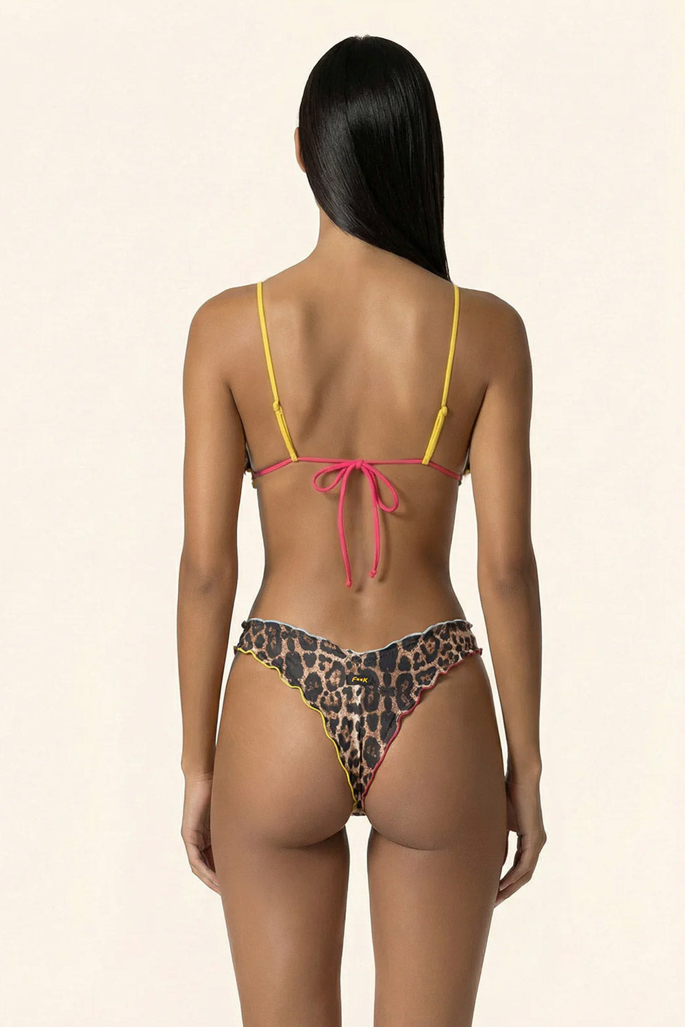 EffeK - Bikini Triangolo Alto con Slip Americano Fisso
