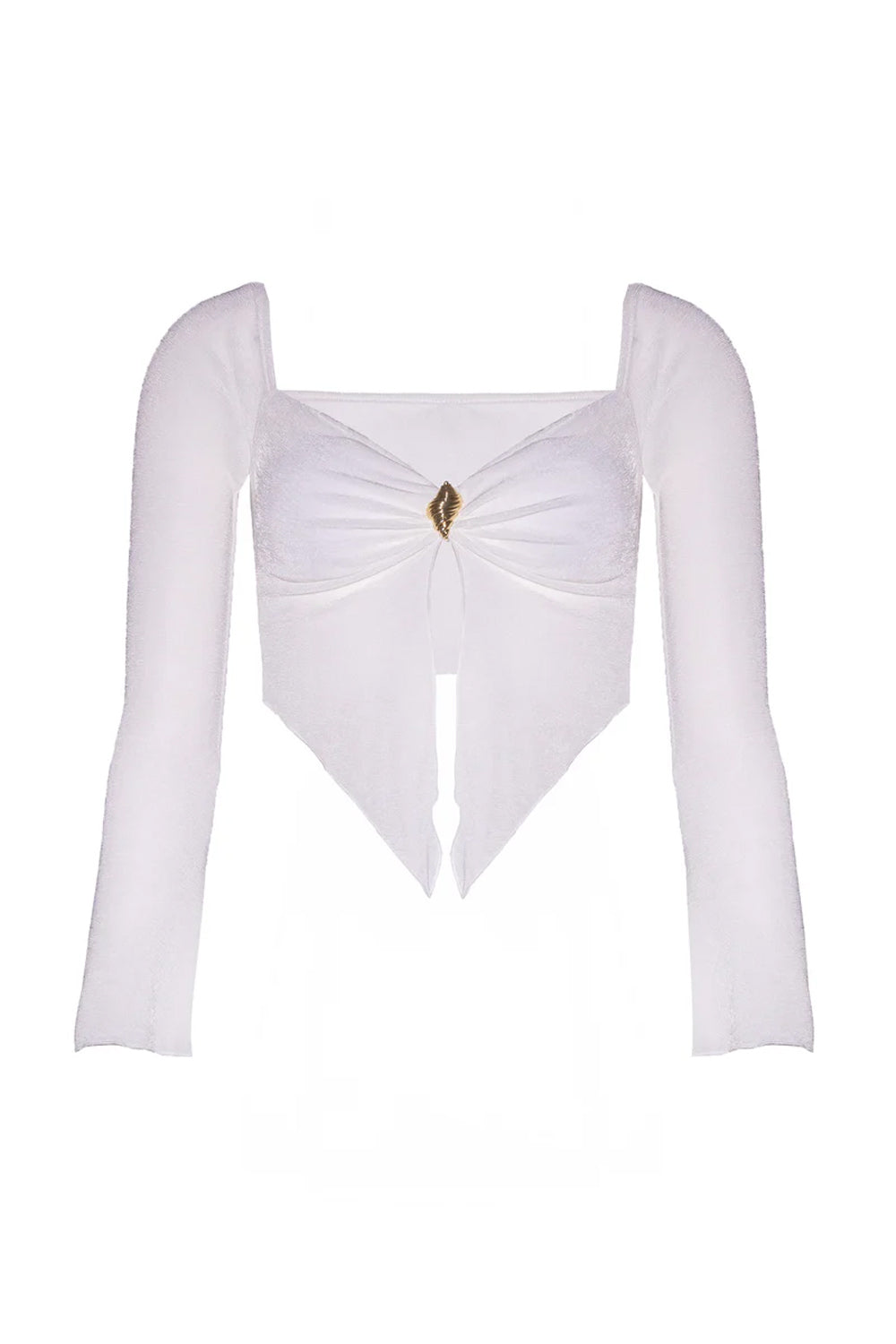 Donna Top MOANA Macadamia SAND Maglia Opalescente Gioiello