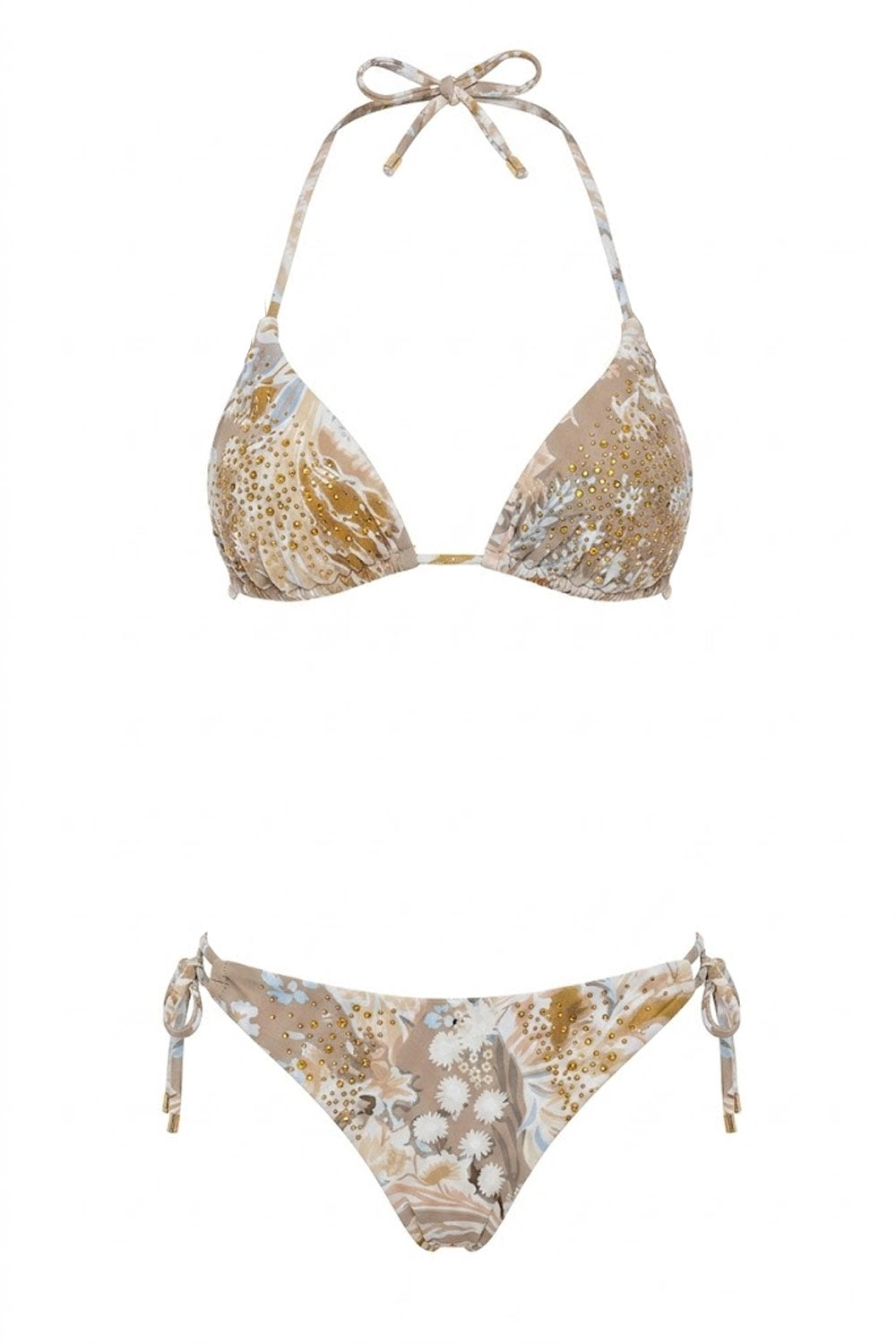 Donna Bikini Triangolo Miss Bikini Fantasia Strass Slip Brasiliana