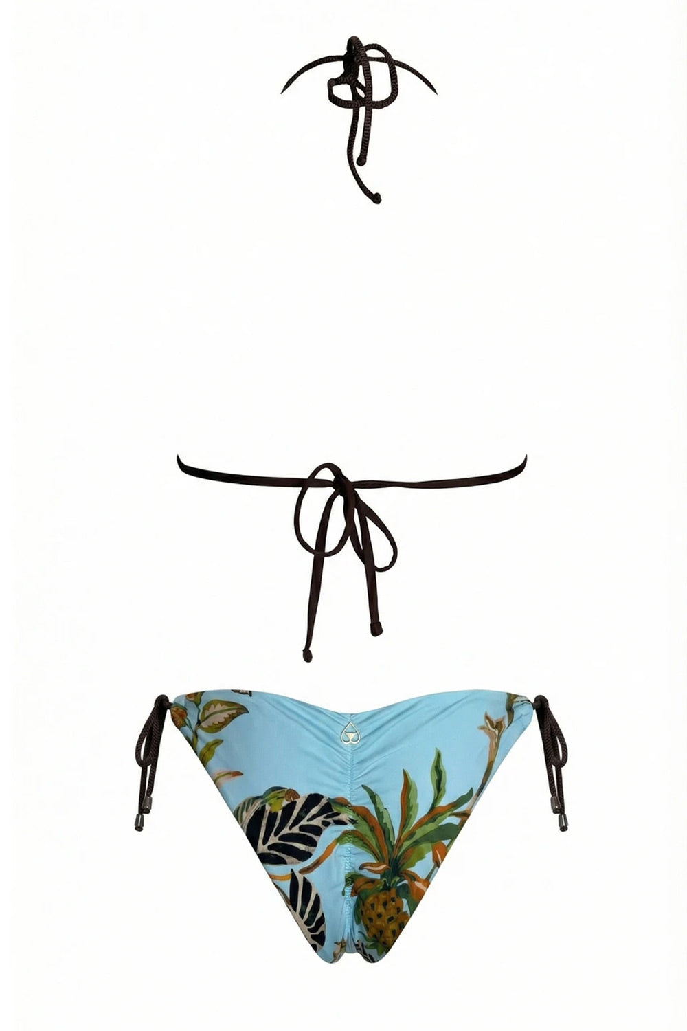Donna Bikini Miss Bikini Triangolo Rete Paillettes Verde e Turchese