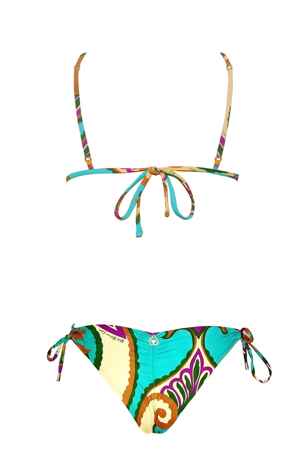 Miss Bikini - Bikini Triangolo damascato con cristalli V6031S W0636 DATU