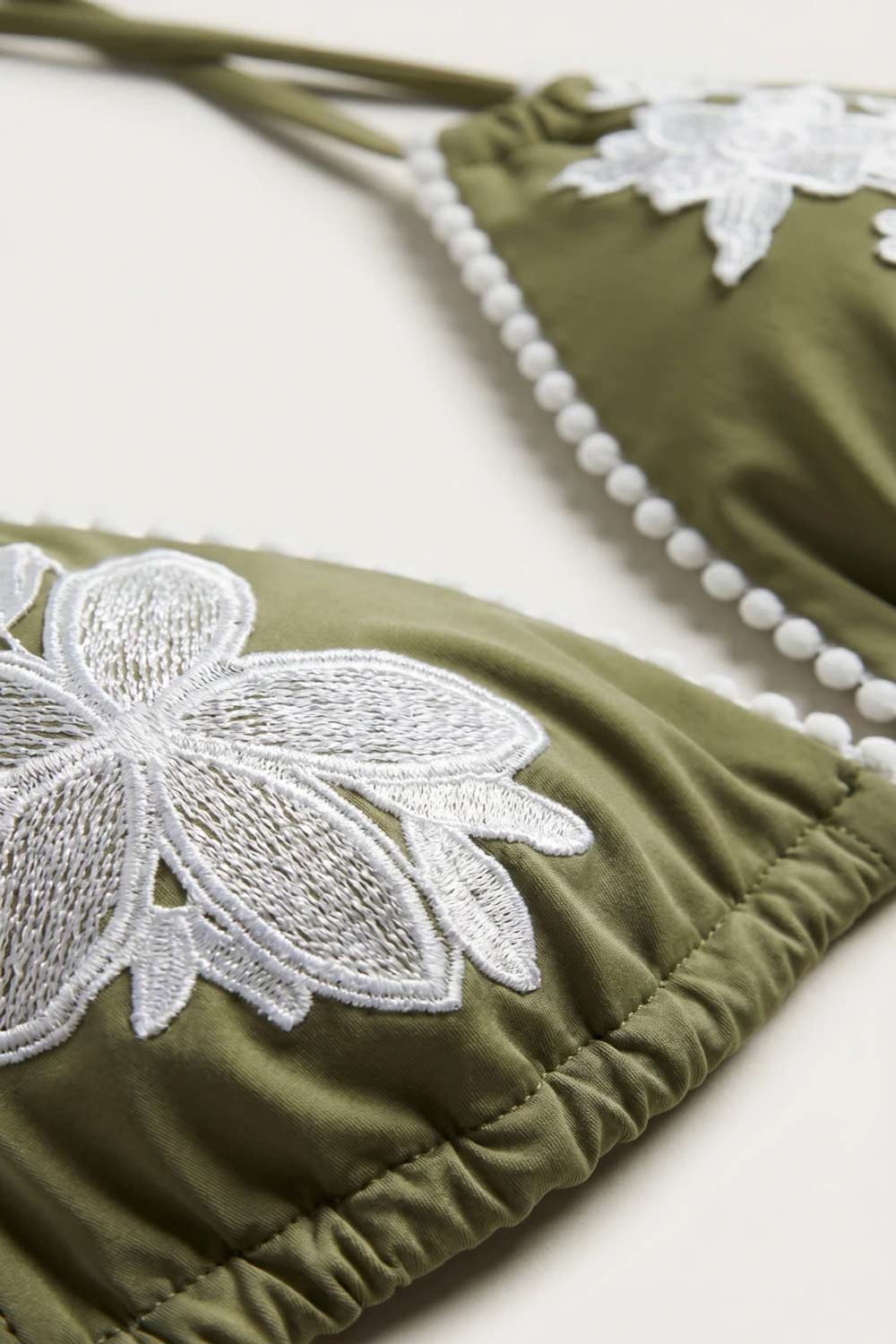 Donna Bikini Triangolo Miss Bikini Luxe Pizzo Floreale Verde
