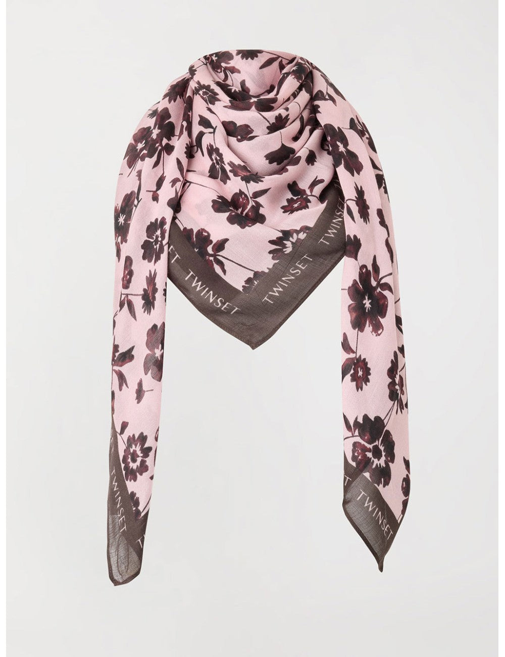 Twinset kefia donna in morbido tessuto con stampa flowers